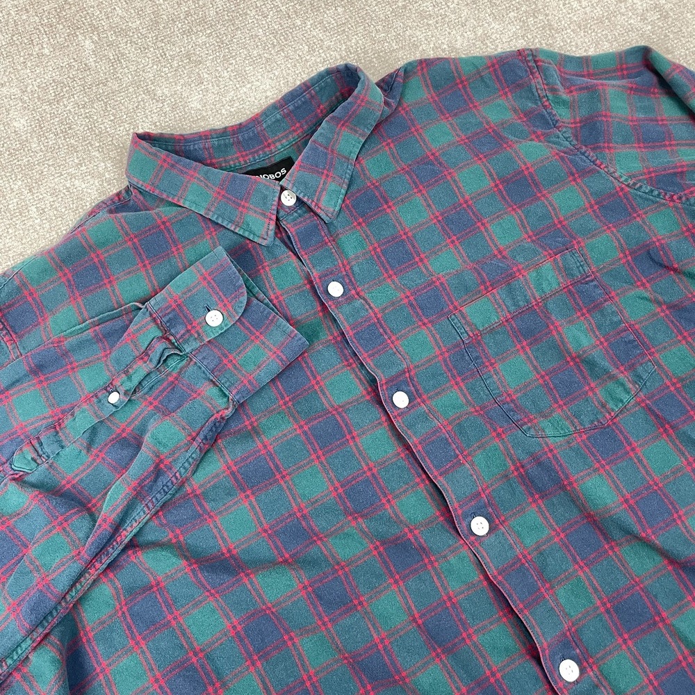 Bonobos Flannel Shirt Mens 3XL Multicolor Plaid Cotton Prominent Fit Button Up